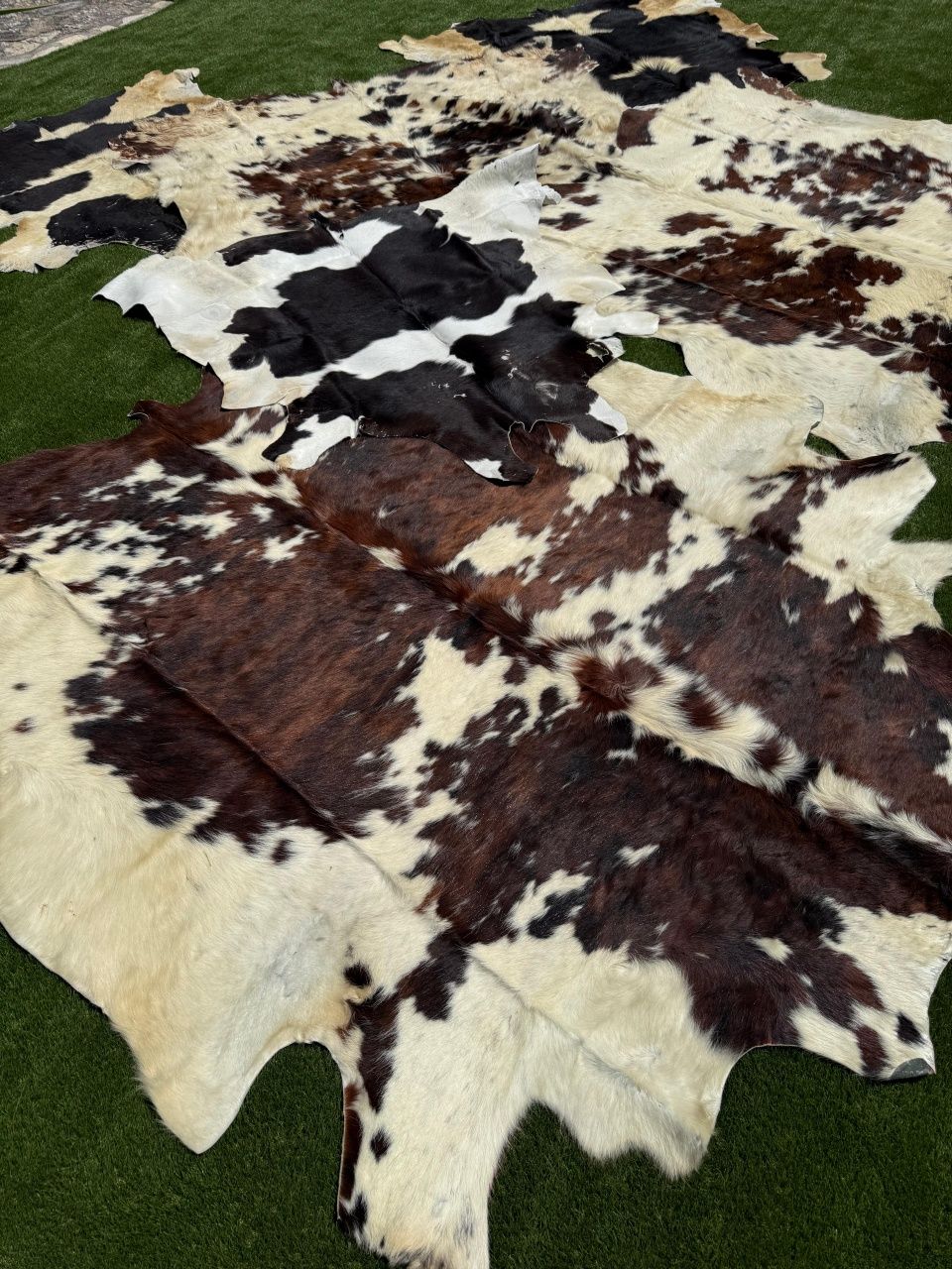 Conjunto 6 tapetes pele vaca