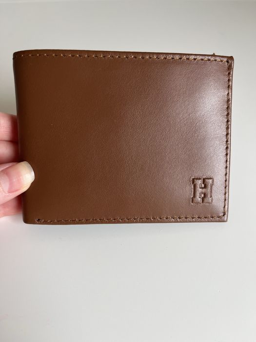 Nowy skórzany portfel męski Tommy Hilfiger brązowy