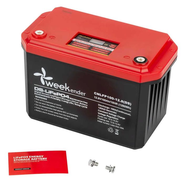 FT12100 displayАкумулятор Викендер Weekender LiFePO4 12.8V 100Ah