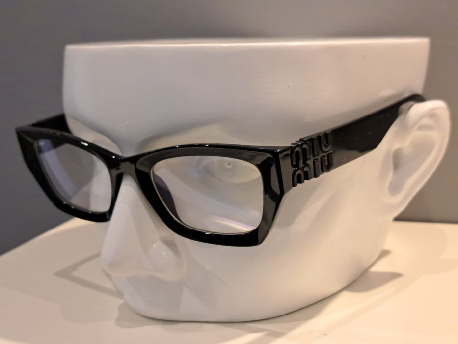 MIU MIU czarne nowe damskie okulary zerówki oprawki korekcyjne