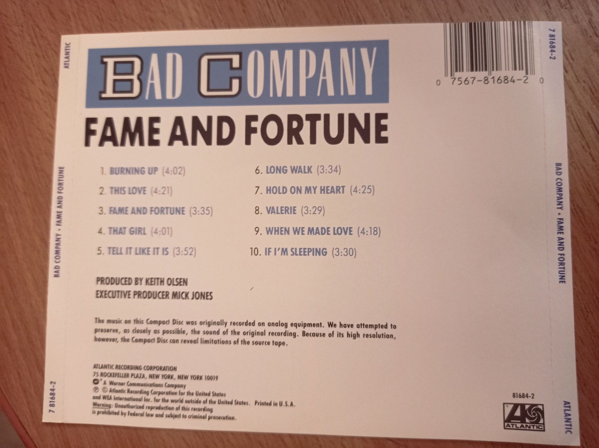 Bad Company - Fame and fortune