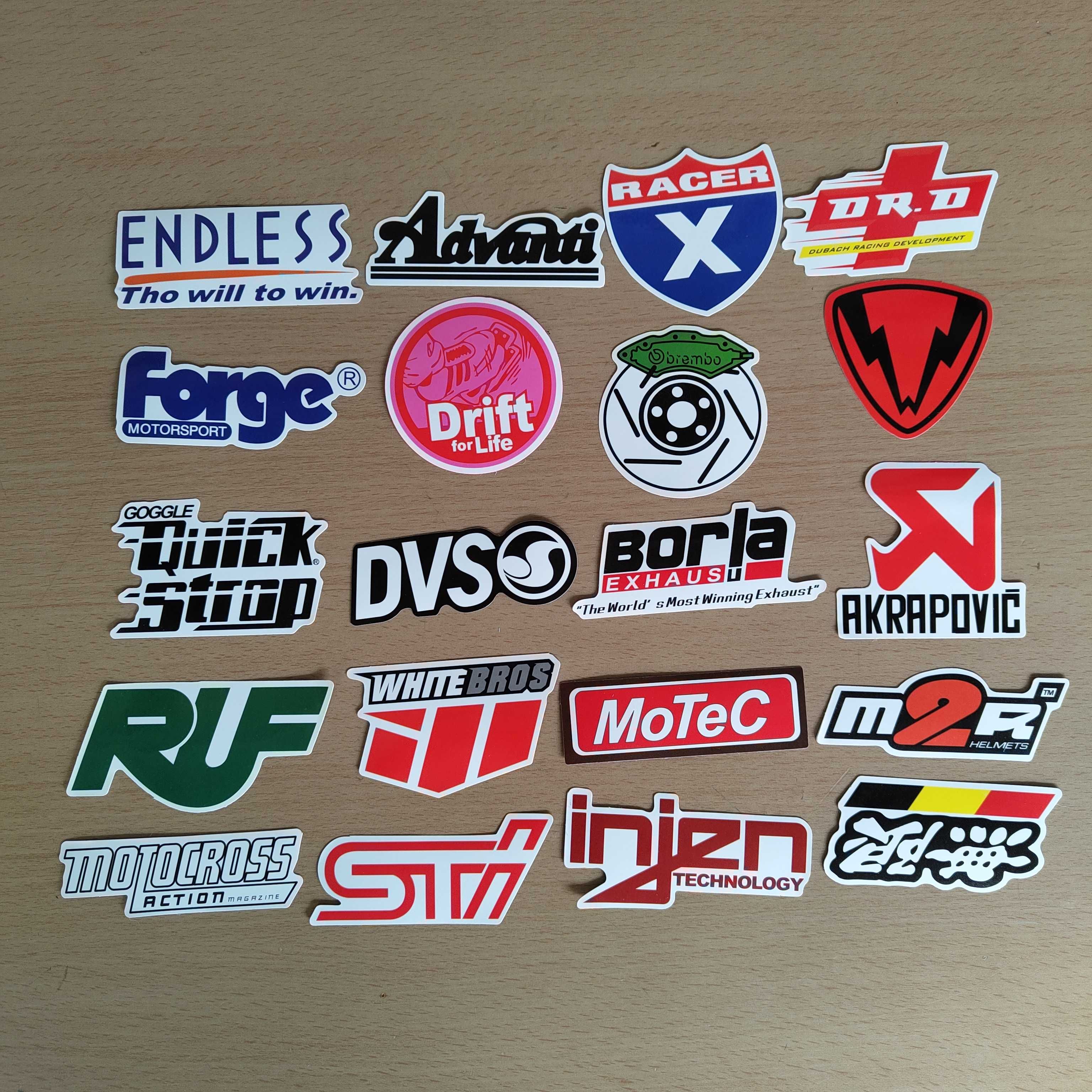 100 Autocolantes Stickers Carros Motas Motard