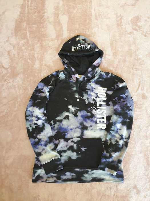 Bluza z kapturem Hollister tie dye