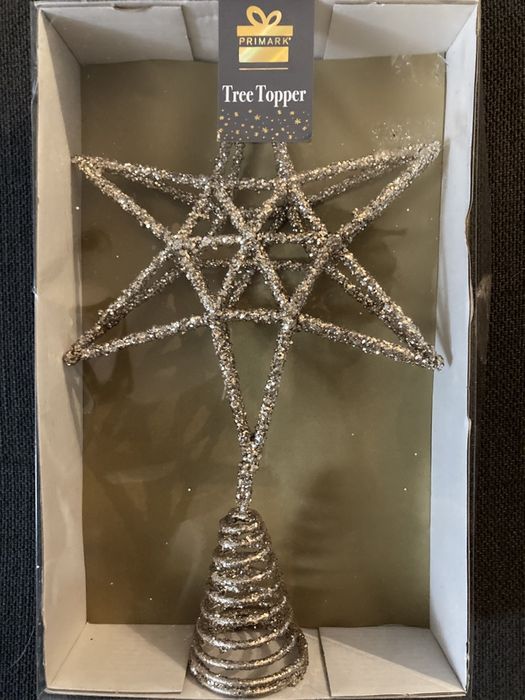 Enfeite Estrela Arvore Natal Dourada