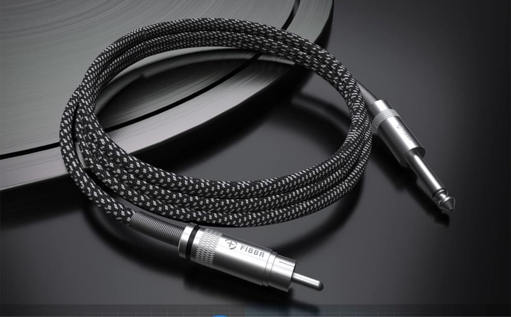 FIBBR Kabel cinch na 6,35 mm 5 m RCA Audio Stereo High Quality