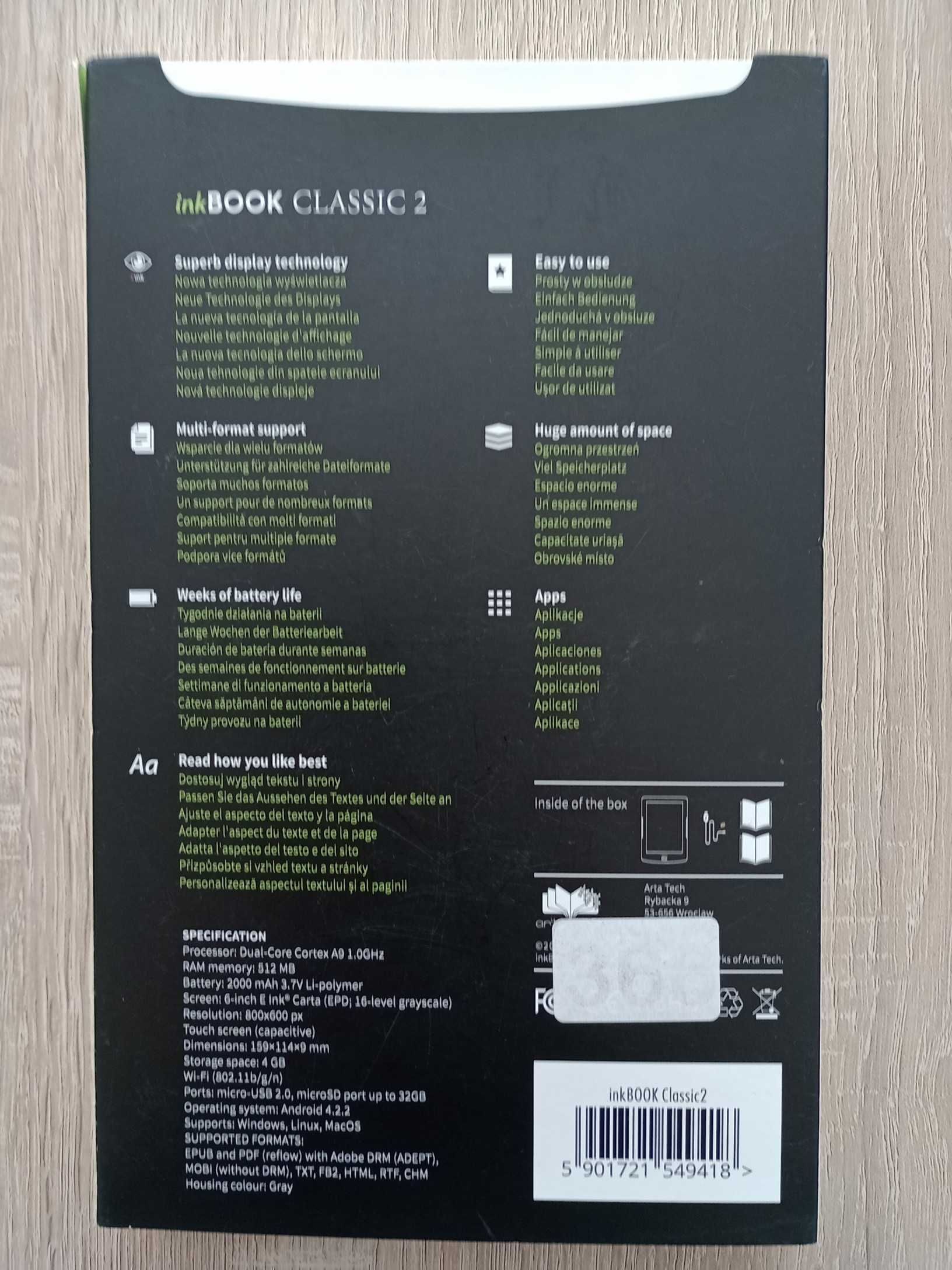 Czytnik e-booków inkBOOK Classic 2 Legimi EmpikGo gratis