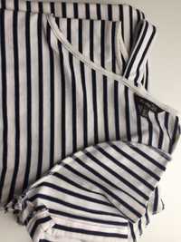 Massimo Dutti L 40 pasiasta sukienka z aplikacją na plecach