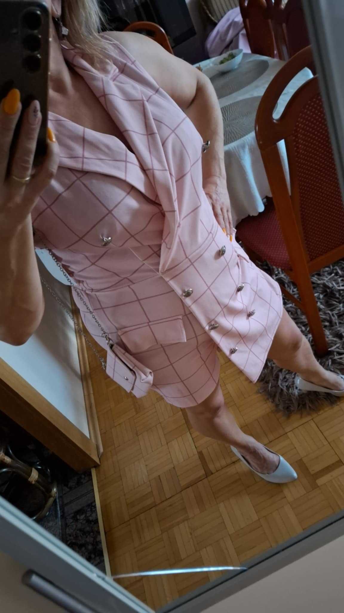 Kombinezon Nowy,żakietowy z torebeczką New Collection roz.38-42