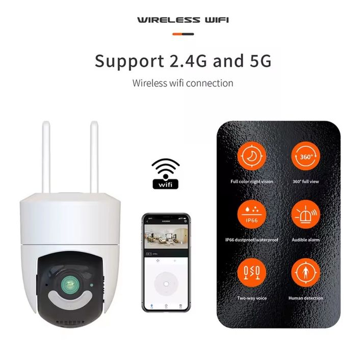 Onvif уличная поворотная камера с цветным ночным видением! 4МП! IP66!