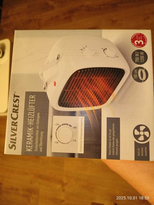 Ceramiczny termowentylator farelek grzejnik Silvercrest 1200W NOWY