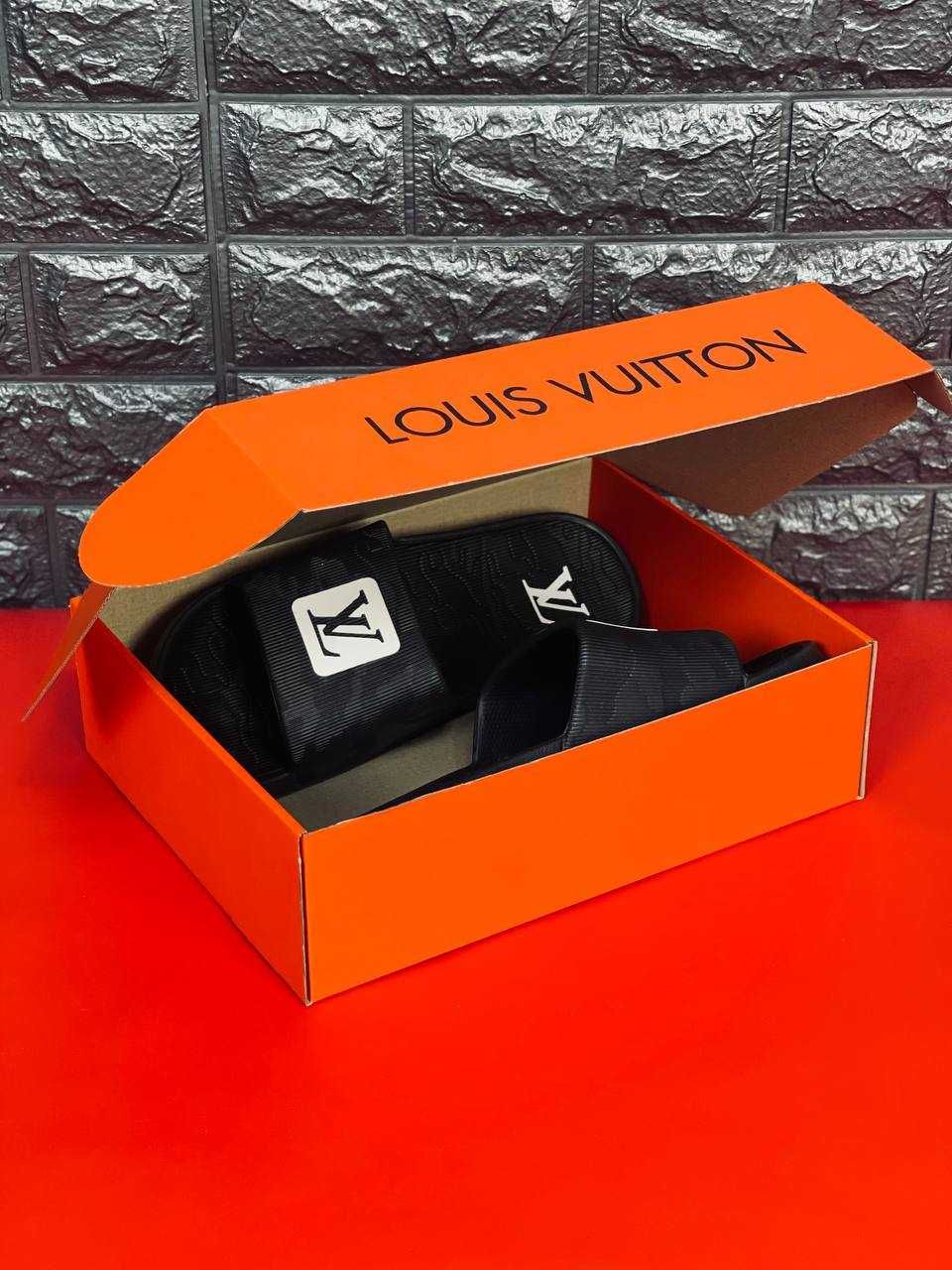 Шльопанці Louis Vuitton чоловічі Стильні Black Camouflage Пляжные Хит!