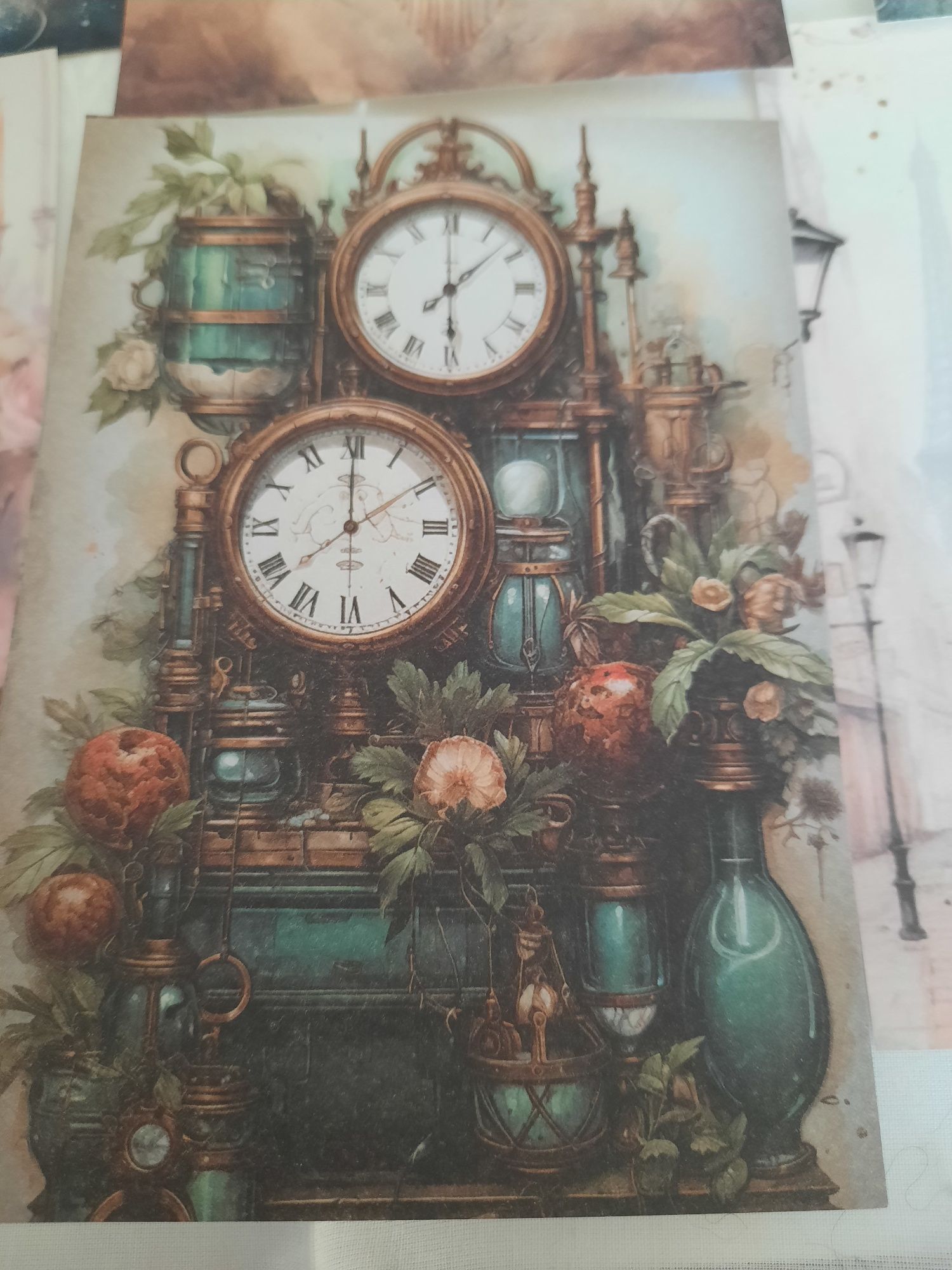 Papéis Scrapbooking Vintage (20 unidades)