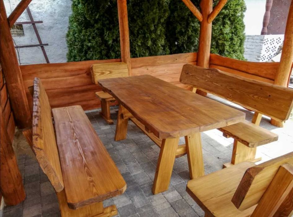 WYPRZEDAŻ! Góralskie Meble Ogrodowe z litego drewna, meble do ogrodu