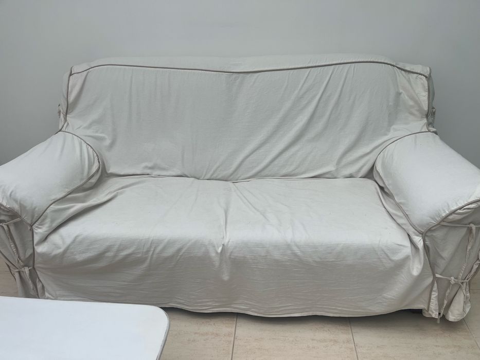 Sofa : cama 3 lugares 1 sofa  individual carrinho cha e mesa de centro