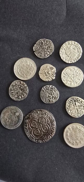 Moedas pequenas para colecção em prata réplicas