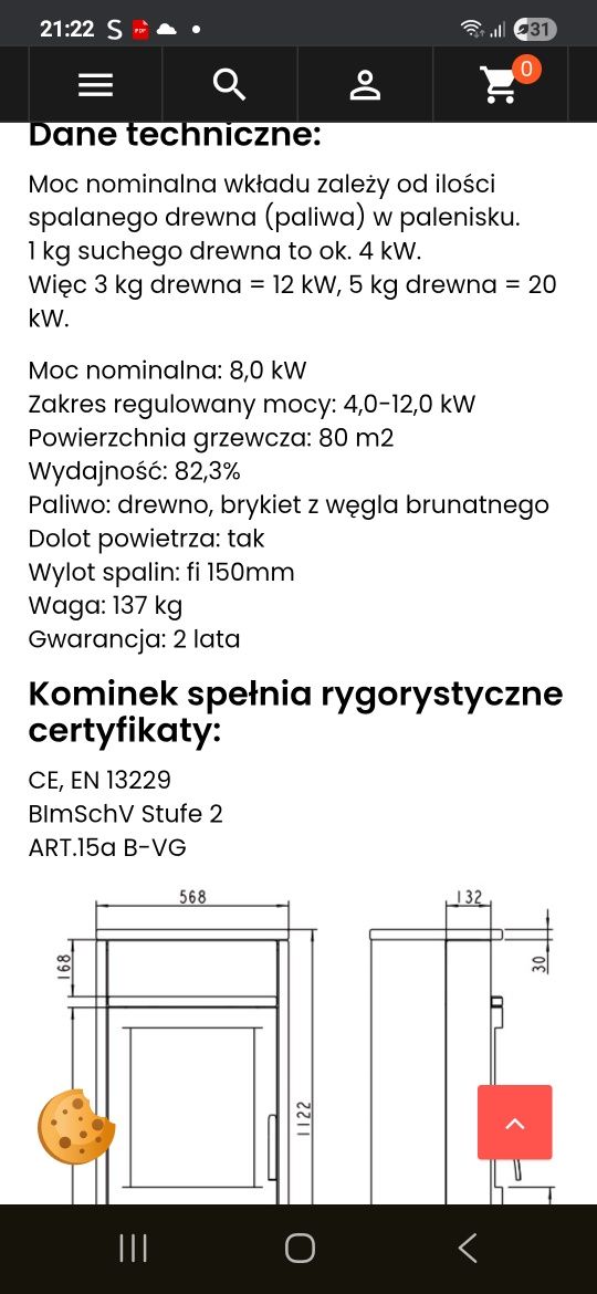 Kominek wolnostojacy z piaskowca Alvesta brąz.