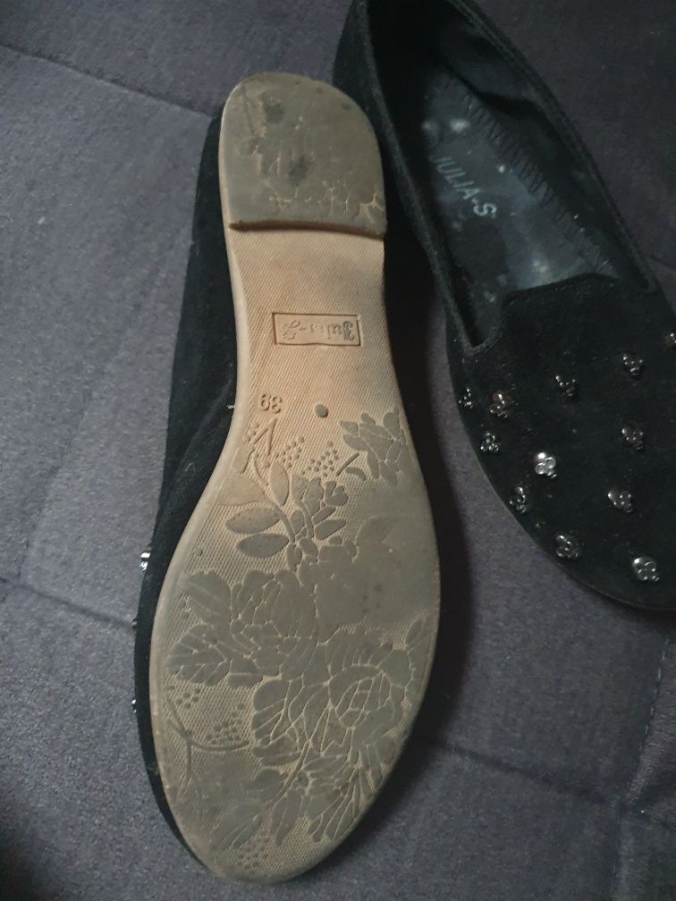 Baleriny damskie loafersy 39 wkładka 24,5 cm