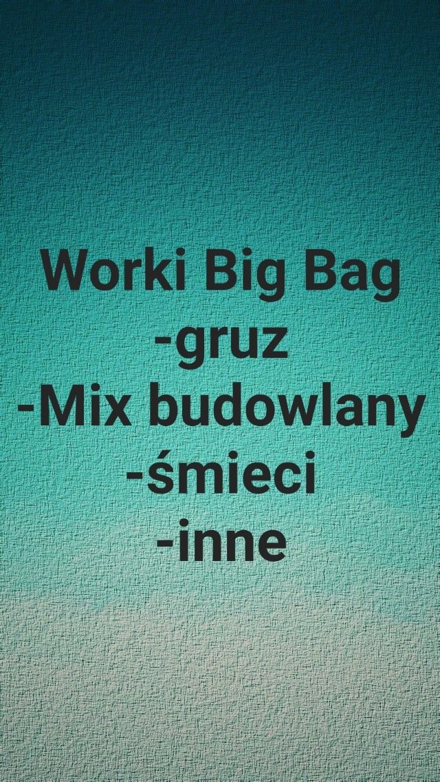 Gruz Big bag mix budowlany