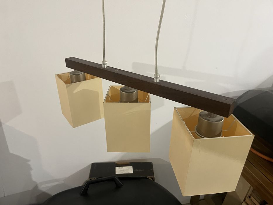 Lampa wiszaca, trzy oprawy E27