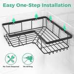 Malajess Corner Shower Caddy 3,samoprzylepna półka prysznicowa (51b)