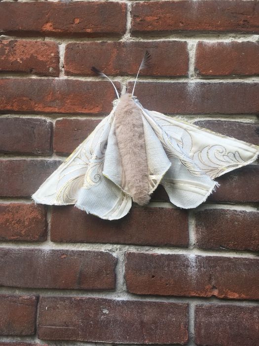 Интерьерная текстильная бабочка мотылек. Арт-текстиль бабочка