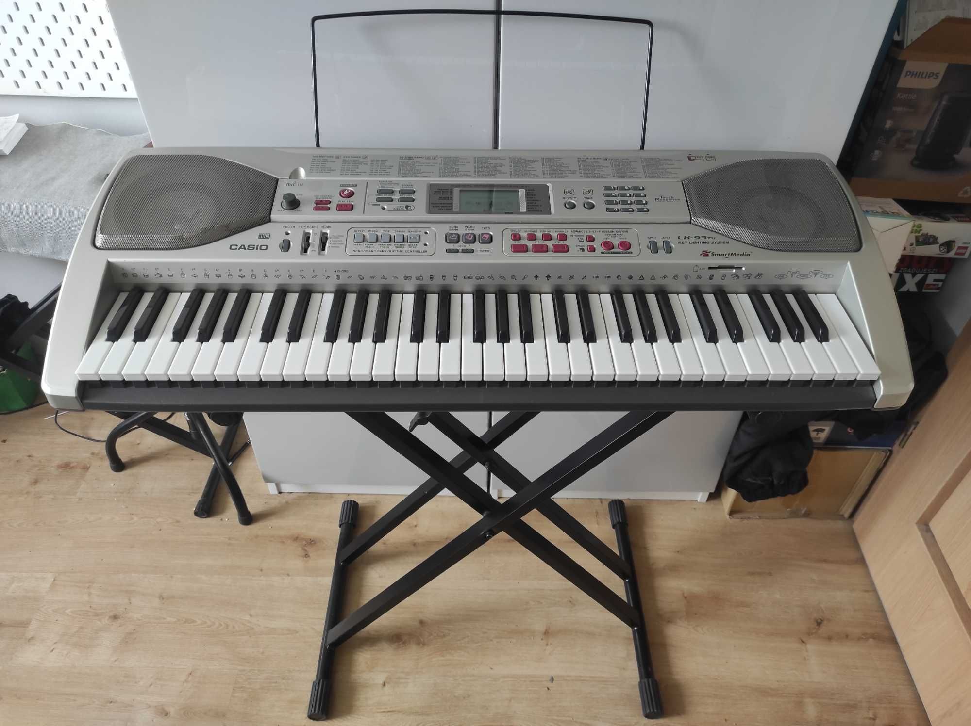 Keyboard CASIO LK-93 TV zadbany, RARTYAS, Twój Nauczyciel, podświetlan