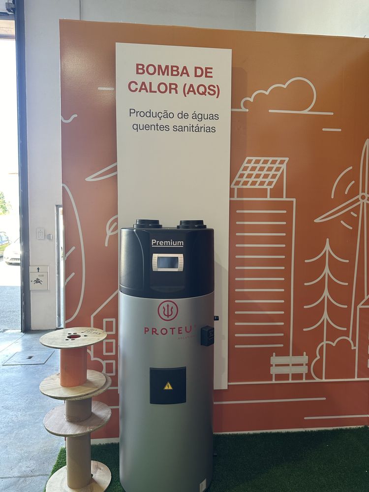 Paines solares bomba calor e ar conficionado