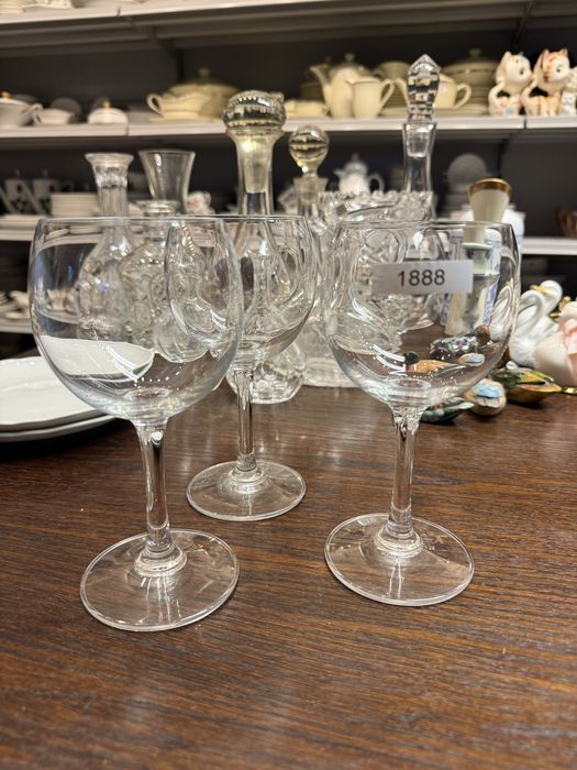 3 sztuki kieliszki do wina na nodze kieliszek szklany szklanka 1888