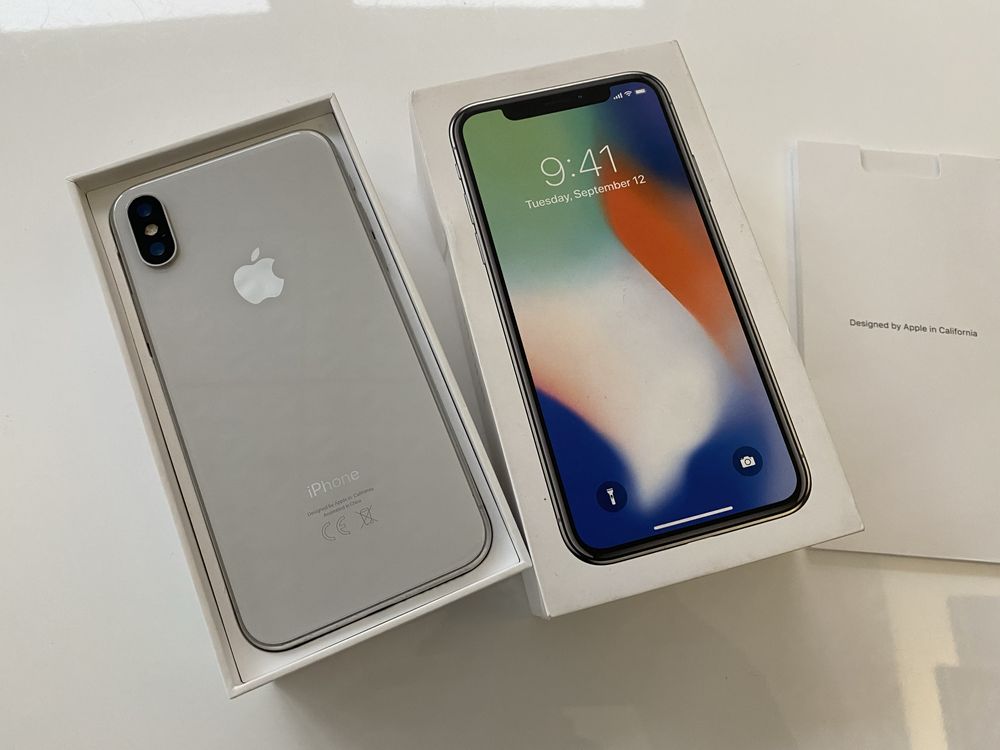 iPhone X 64gb - White - 100% sprawny - Zestaw