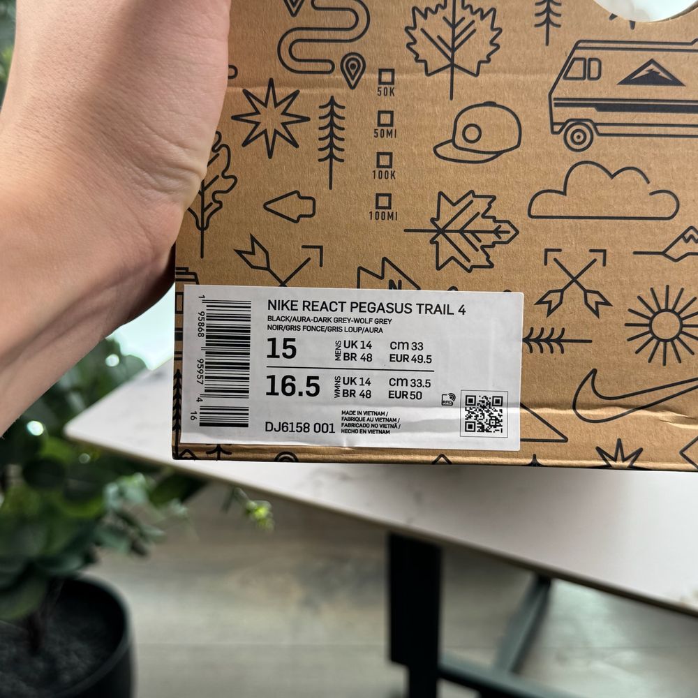 Нові кросівки Nike React Pegasus Trail 49.5 розмір 1637