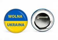 Przypinka Flaga Ukrainy Wolna Ukraina STOP PUTIN