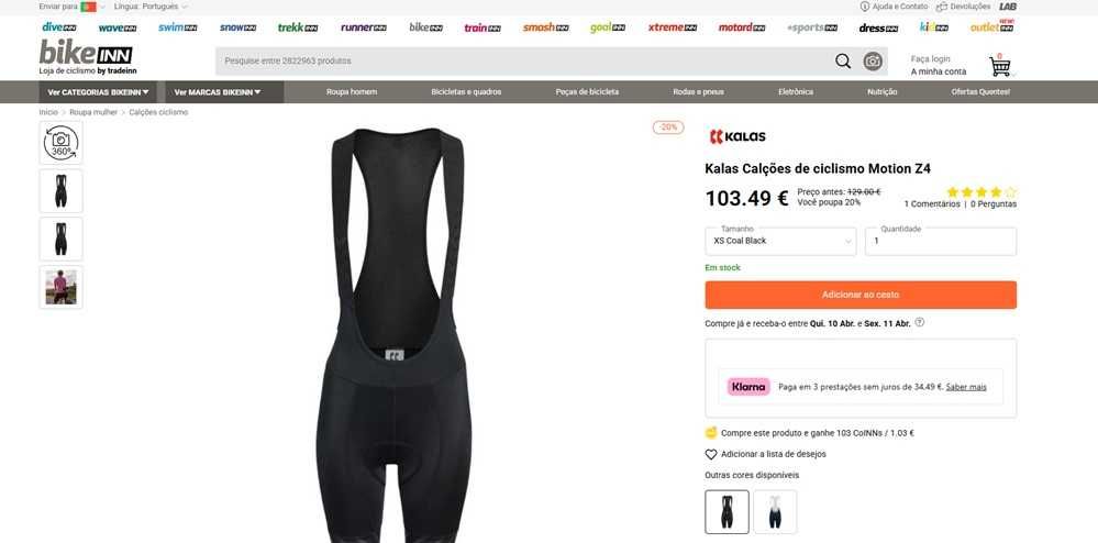 Kalas Calções de ciclismo de Mulher Tam: XL (217)