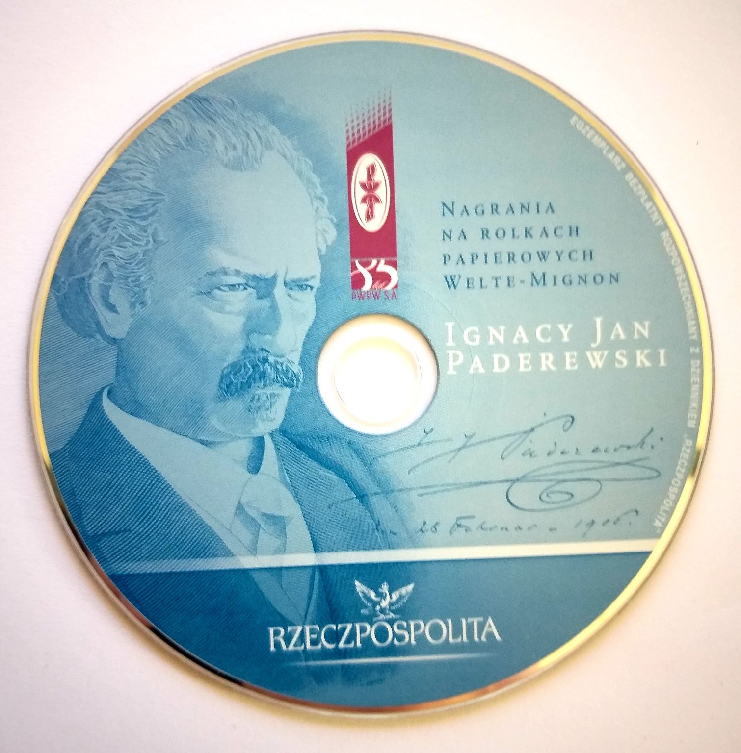 Ignacy Jan Paderewski Nagrania Na Rolkach Papierowych Welton-Mignion