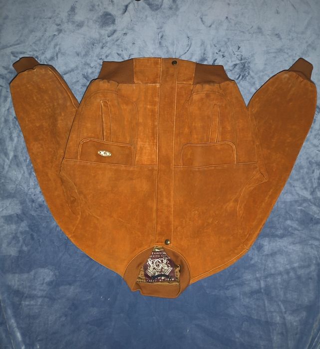 Бомбер кожаный - замшевый