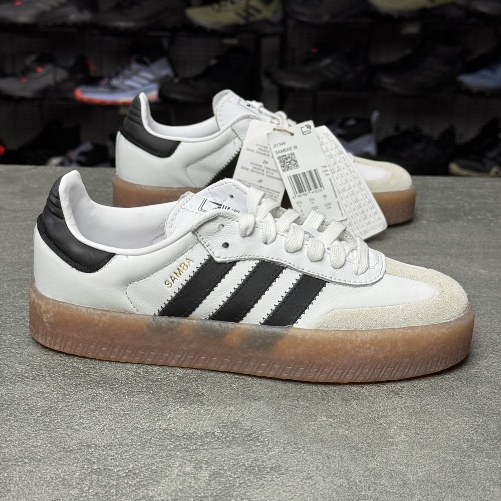 Білі на платформі шкіряні кросівки Adidas Samba JI1349 ОРИГІНАЛ 100%
