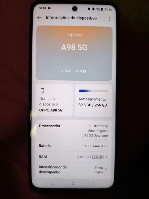 oppo A98 5g com 256