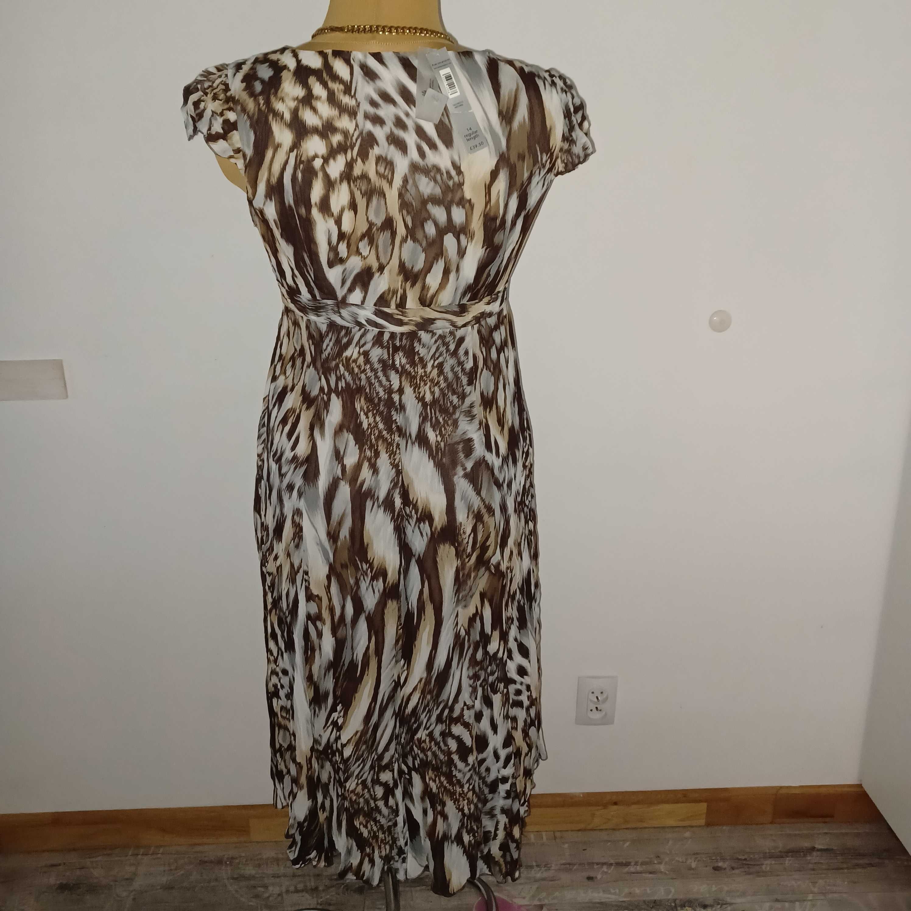 Per Una sukienka nowa z metkami, bez prasowania długa elegancka  L/XL