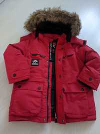 Reserved zimowa kurtka parka czerwona 116/122