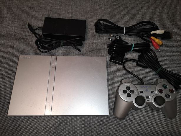Konsola PS2 Slim Silver + oryg. pad 100% sprawne Sklep gwarancja