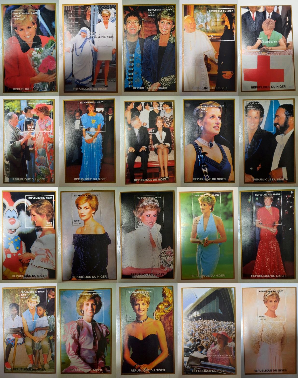 20 Selos Princesa Diana