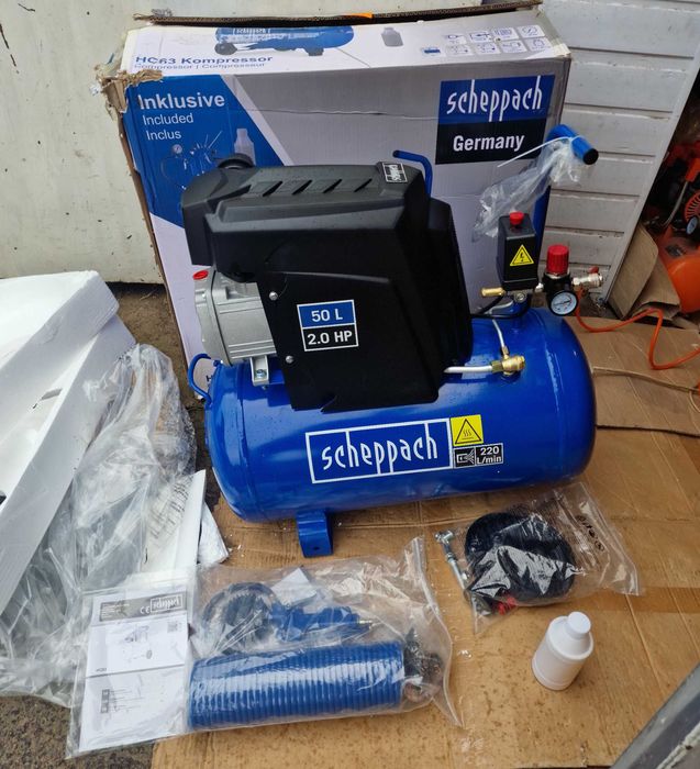 Компресор Scheppach HC63 10 бар| 1500 Вт | 50 л (Німеччина)