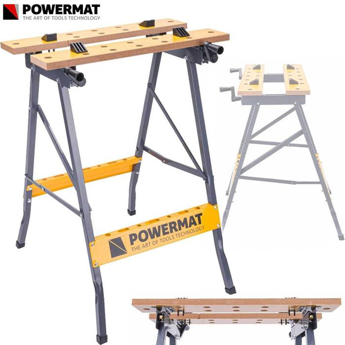 POWERMAT Stół Warsztatowy Stolik Roboczy Regulowany 560mm 100kg PM1114
