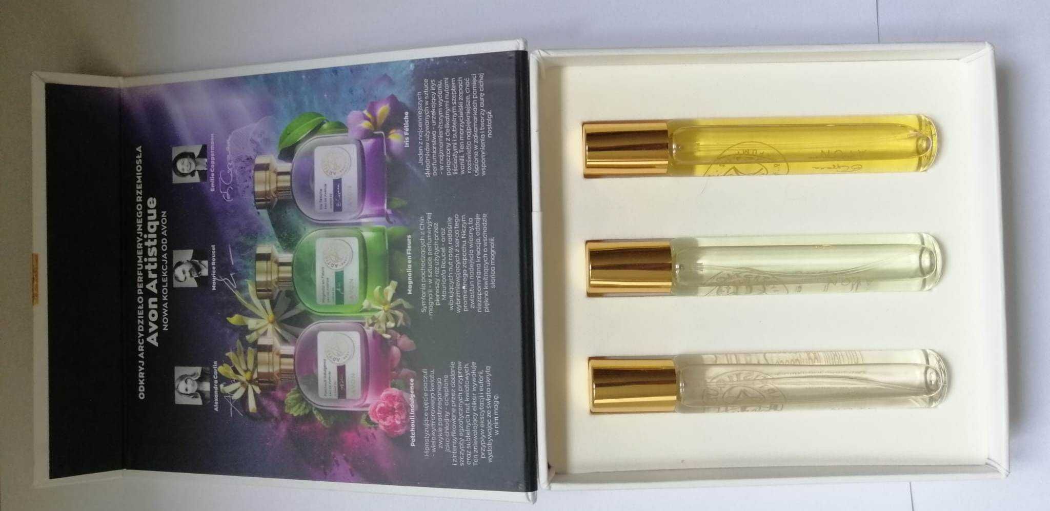 Avon Artistique, paczula, magnolia, irys - zestaw w pudełku