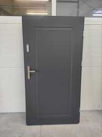 Drzwi wejściowe stalowe gr.68 mm 100 prawe antracyt ocieplone