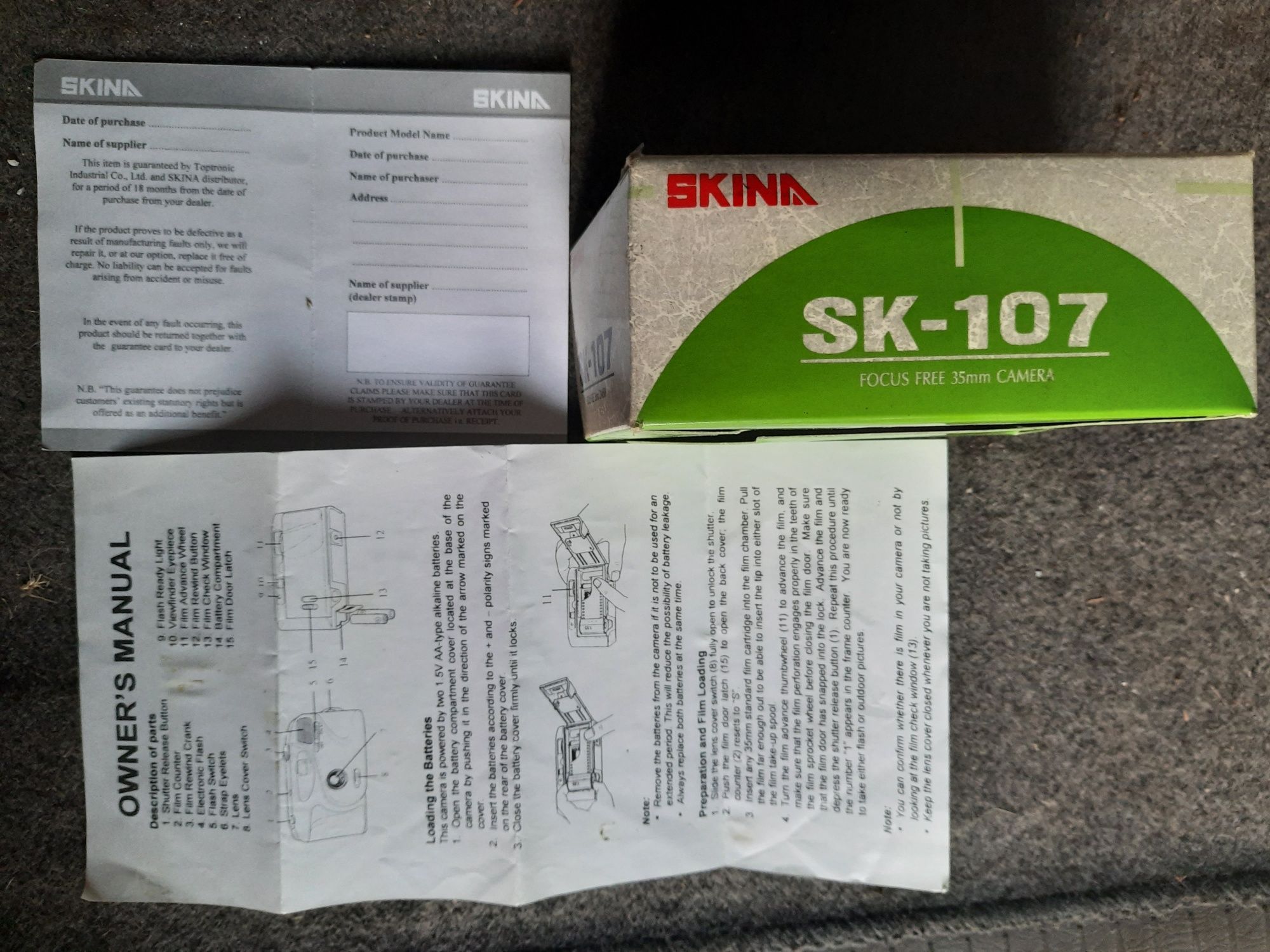 НОВЫЙ фотоаппарат Skina SK-107. 1990г