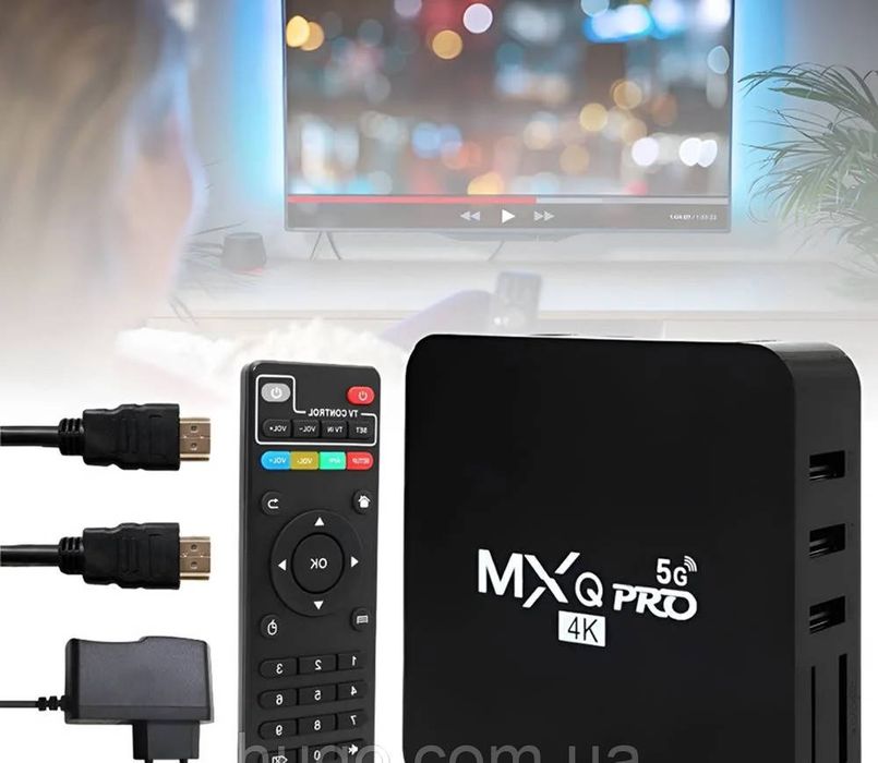 Смарт приставка MXQ 4K Pro 4GB/64GB, Android 5 Сделай телевизор умным!