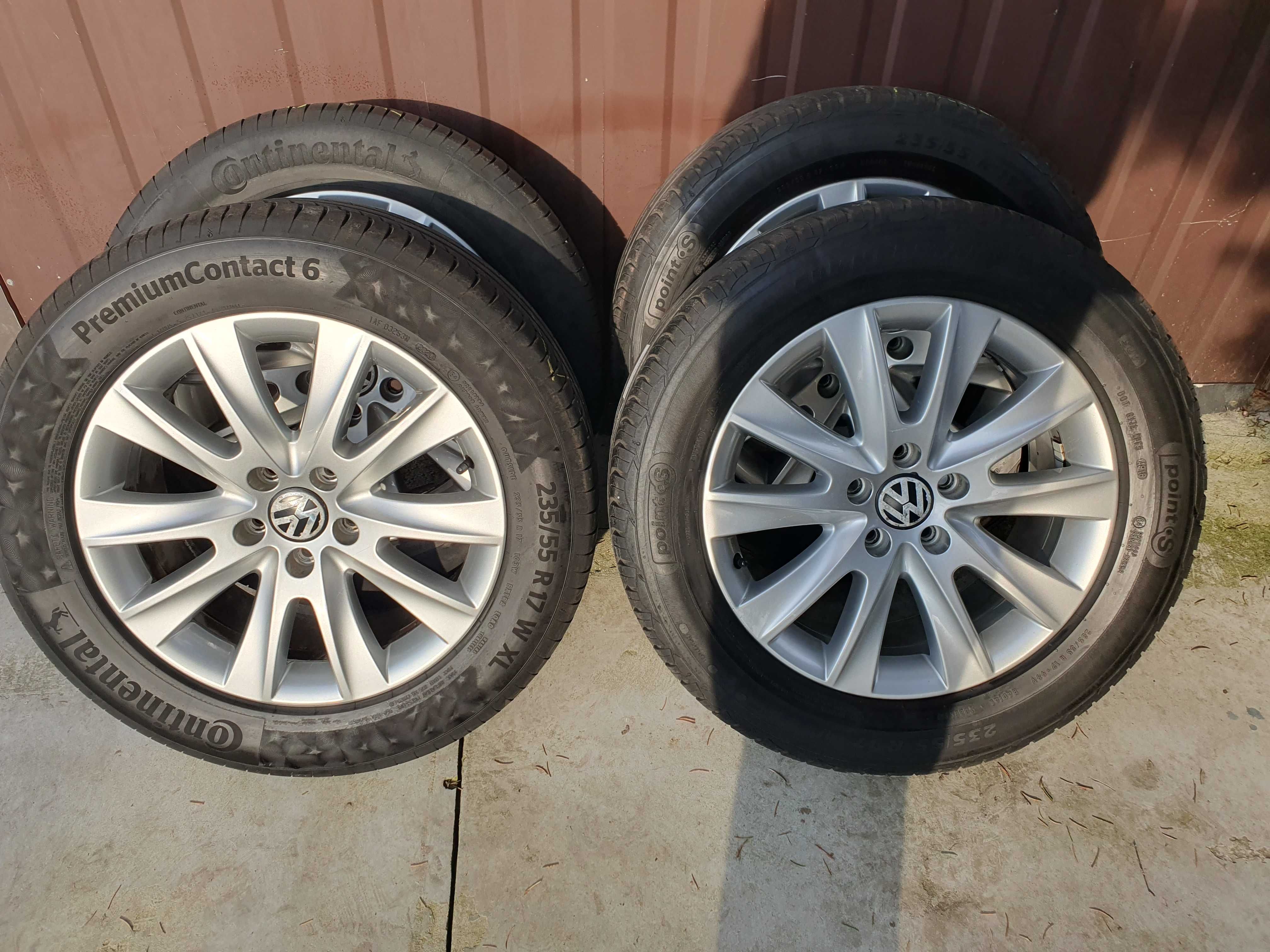 Felgi Koła VW Tiguan Touareg 17" 5x112 ET43 lato 235/55/R17 Wysyłka