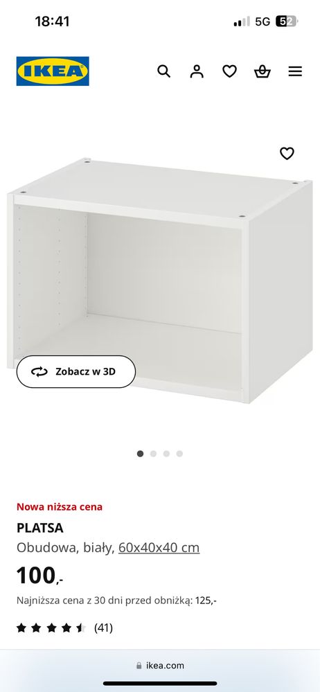 Regał z elementów systemu PLATSA IKEA