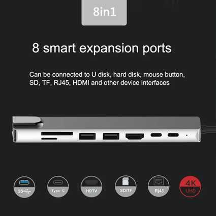 THUNDERBOLT Adapter/HUB USB-C (3,1) 8 in 1