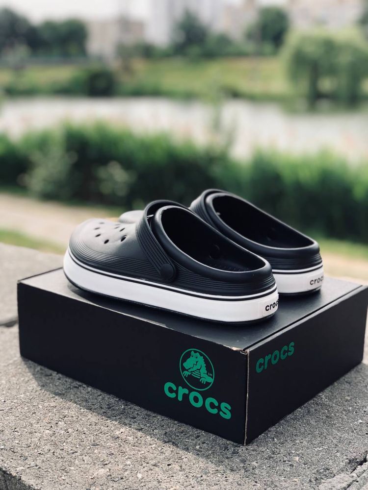 Мужские летние черные крокс Crocs bayaband black